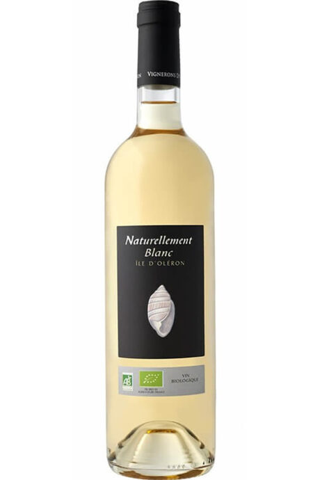 Vin blanc bio IGP Charentais Île d’Oléron Naturellement Blanc – bouteille et étiquette