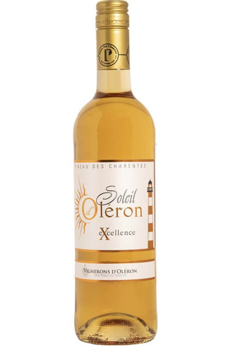 Bouteille de Pineau des Charentes Blanc Soleil d’Oléron Excellence vieilli 3 ans, vin de liqueur AOP