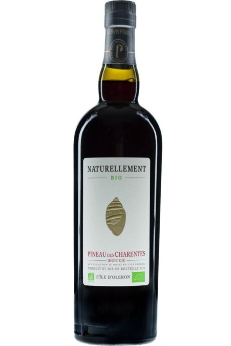 Pineau Rouge des Charentes BIO Naturellement Rouge des Vignerons d’Oléron, vieilli 3 à 4 ans en fûts de chêne
